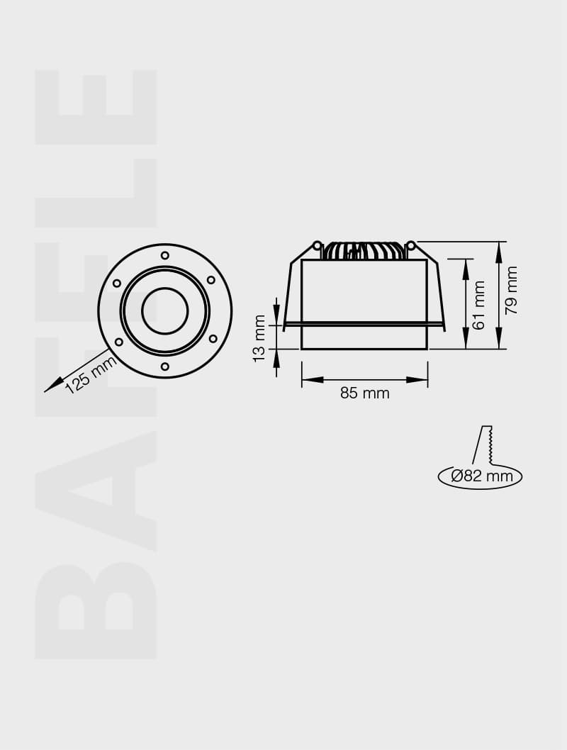 BAFFLE SERİSİ  | MBF 100 BAFFLE TAVAN AYDINLATMA - 3