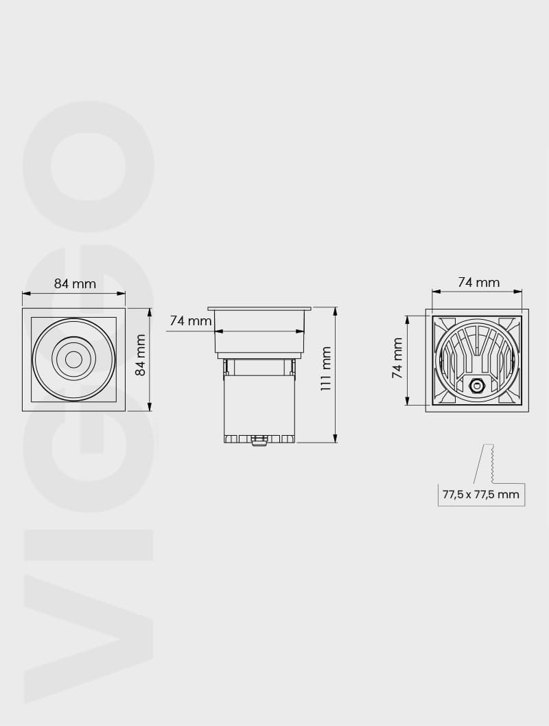 VİGGO SERİSİ MD 1000-60 SIVA ALTI SPOT