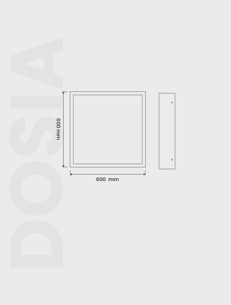 DOSIA SERİSİ | MJ 104-600 SIVA ÜSTÜ PANEL AYDINLATMA - 3